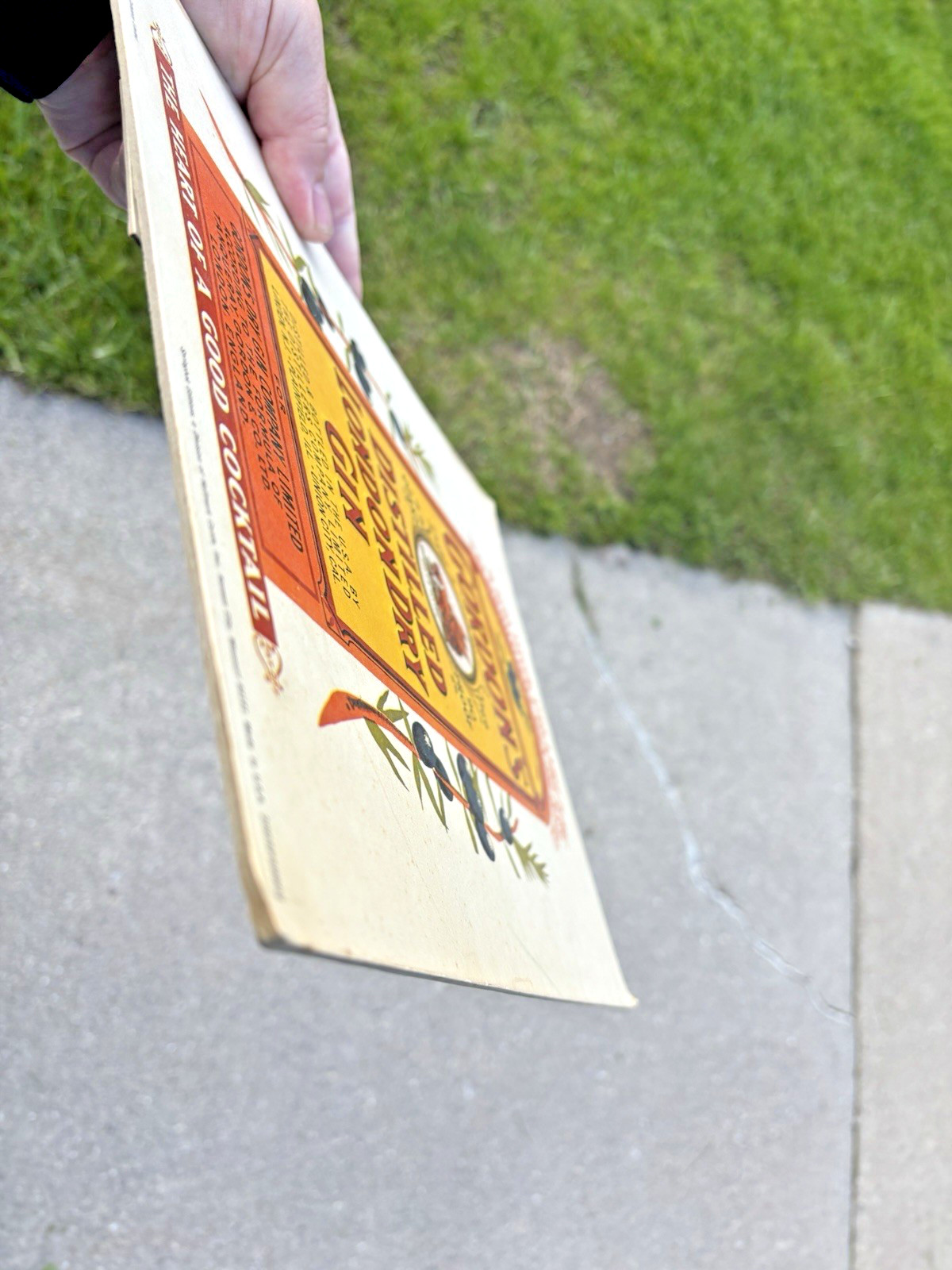 Vintage Gordon’s London Dry Gin Cardboard Easel Back Advertising Sign Display