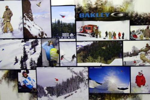 OAKLEY 2007 JJ THOMAS team collage snowboard HUGE poster Flawless New Old Stock