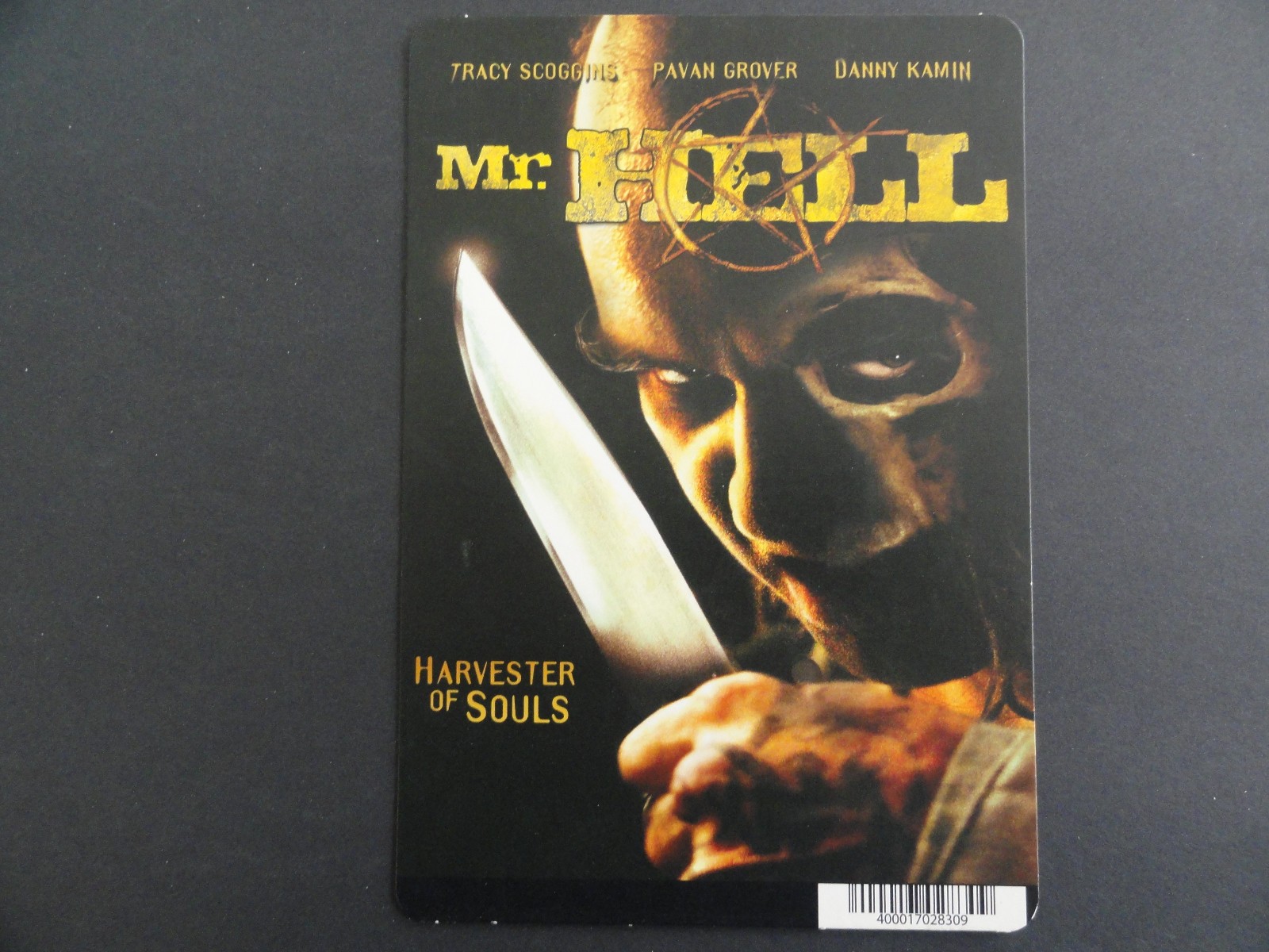 MR. HELL (TRACY SCOGGINS) BLOCKBUSTER VIDEO STORE BACKER CARD