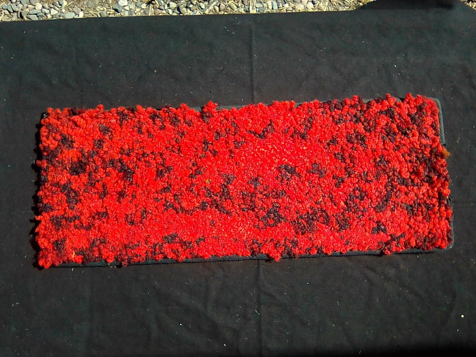 NEW/Vintage MCM Amour Carpet Sample Book Demo ca 1972 Manhattan Red 17.9″x6.8″