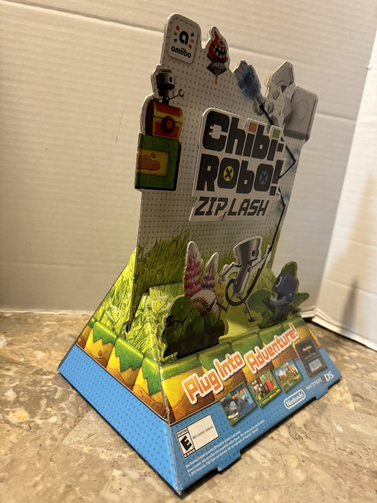 Nintendo 3ds Chibi-robo Zip Lash Retail Store Display Countertop Standee 2015