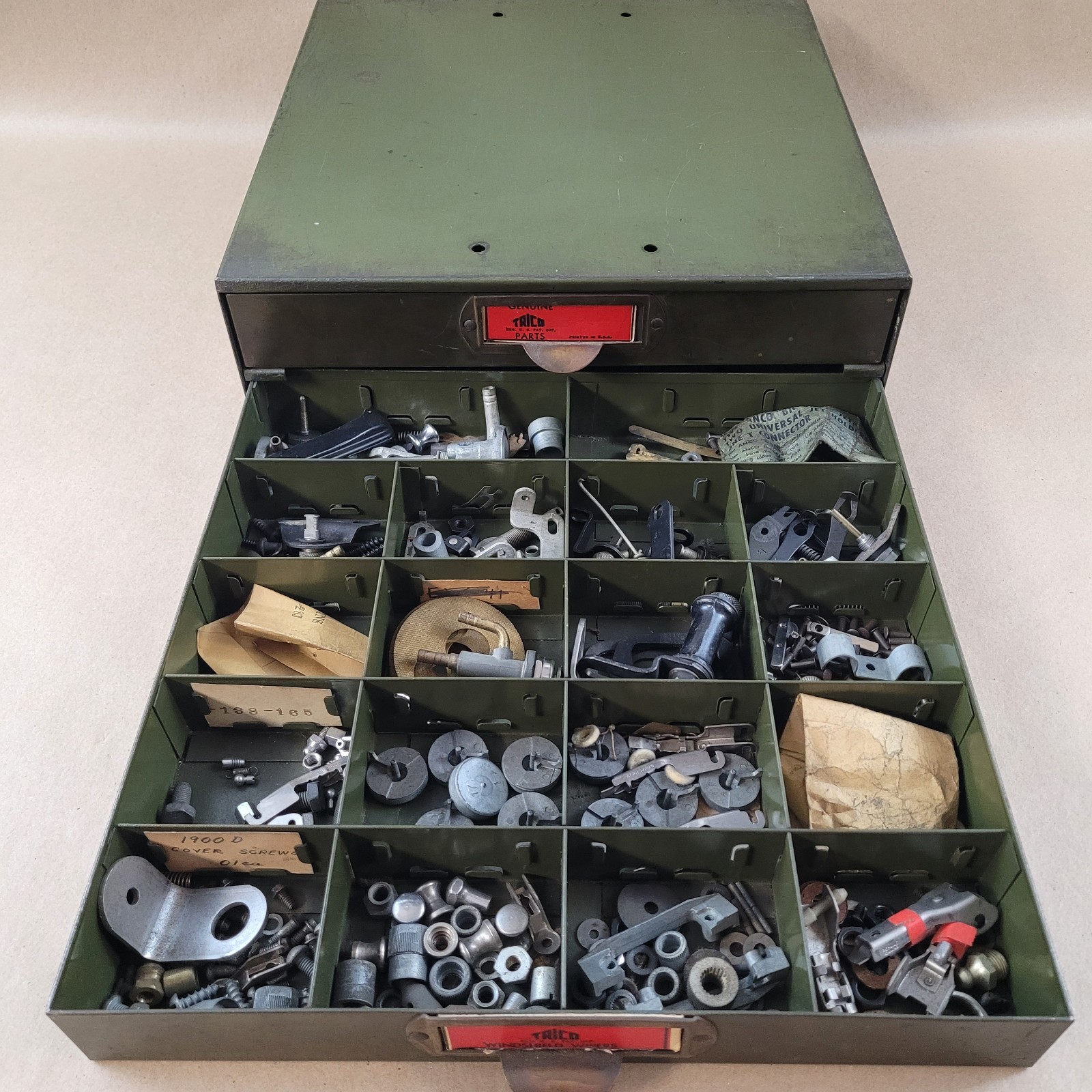 TRICO WIPER DISPLAY SERVICE PARTS 2 DRAWER CABINET COUNTERTOP ADVERTISEMENT