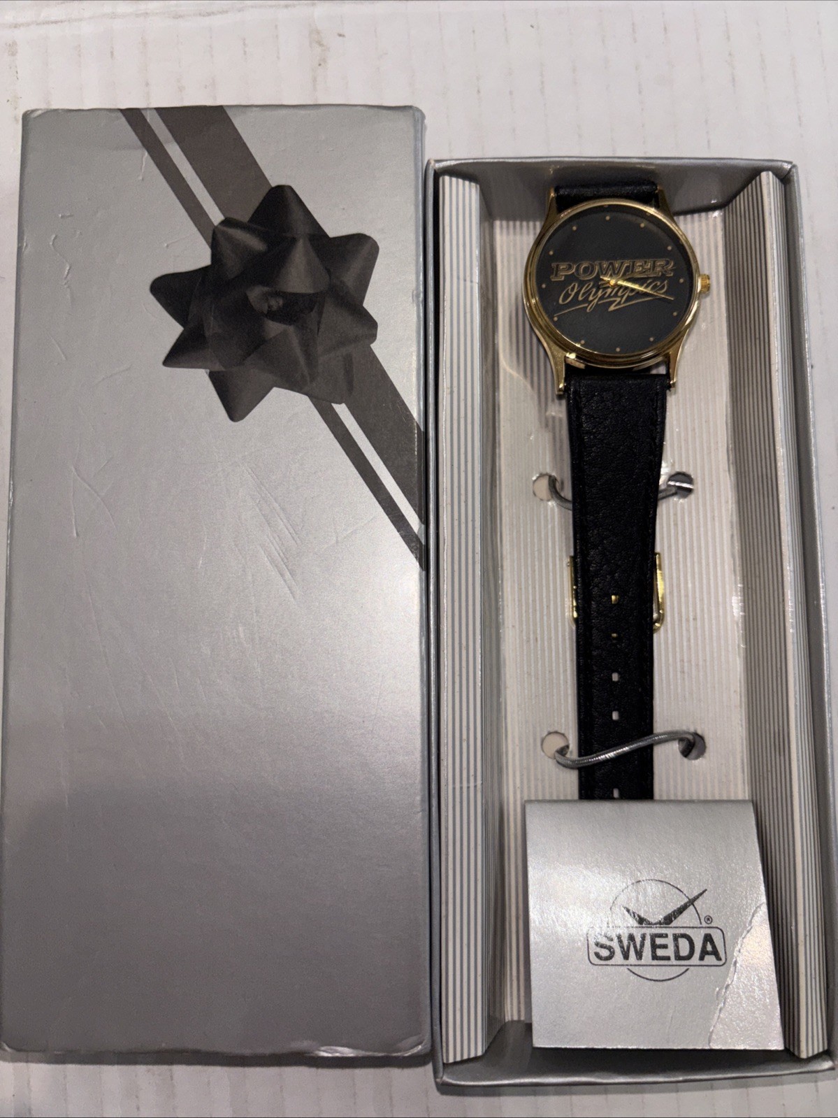 SWEDA Wrist Watch Gold Color Eckrich Meats Advertising New Unused Original Box