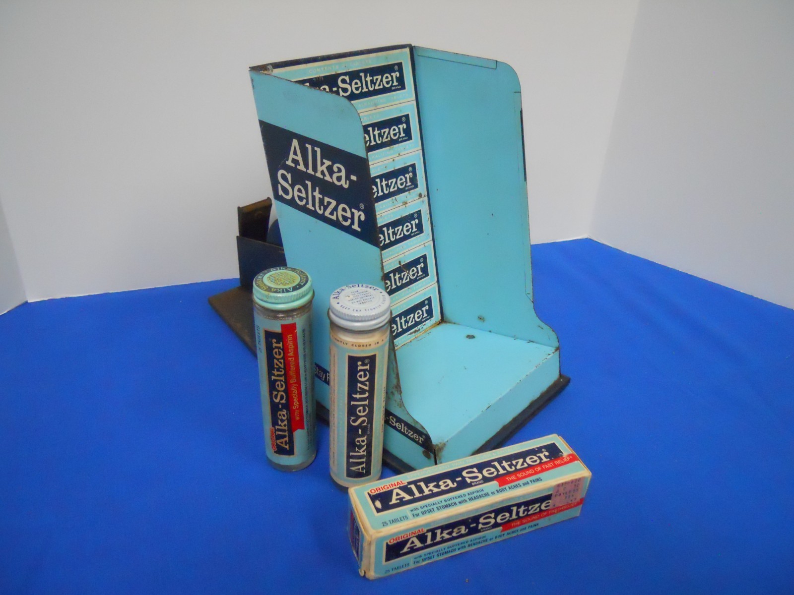 Vintage ALKA-SELTZER Counter Display w Tape Dispenser General/Country/Drug Store