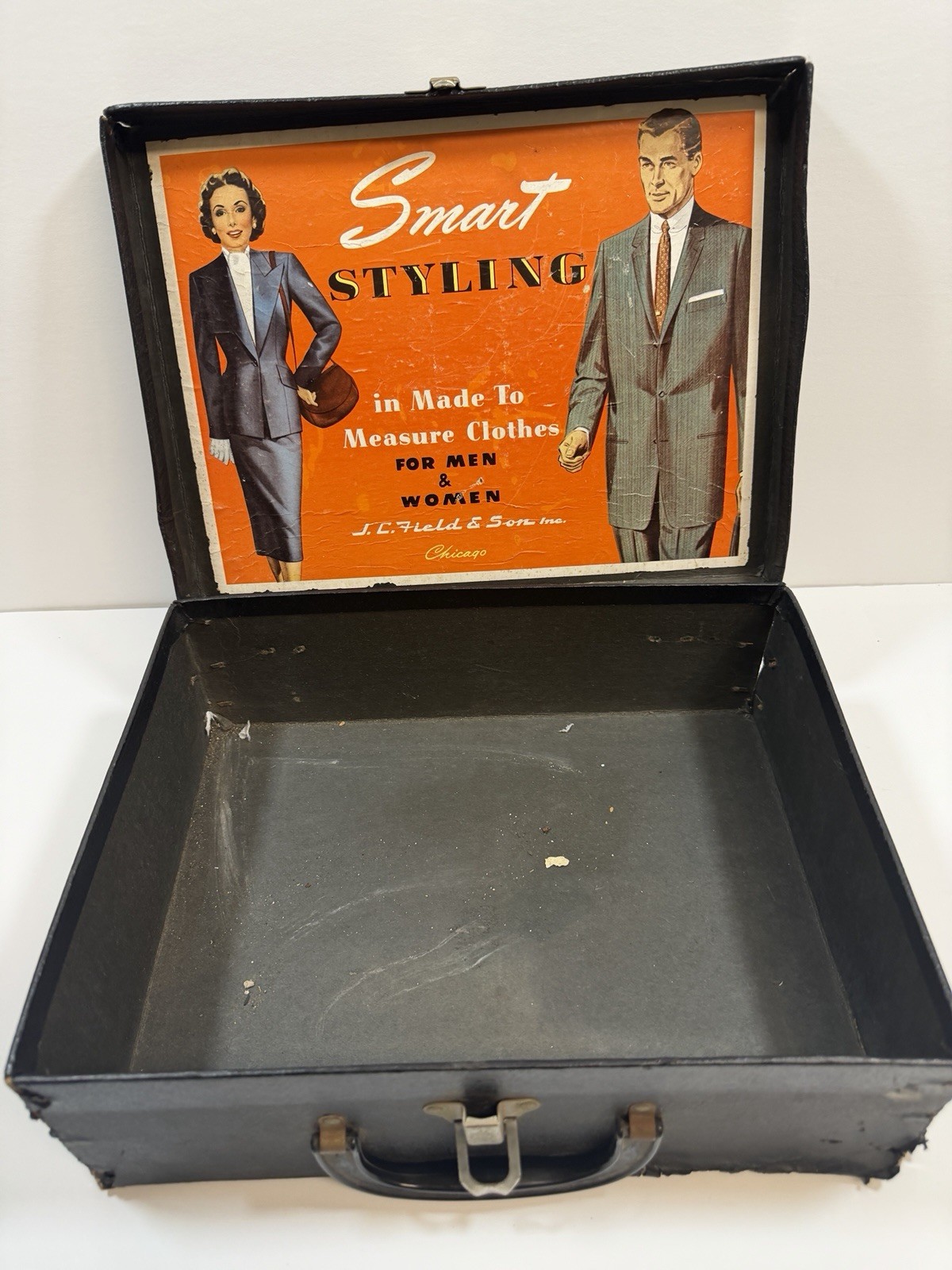 Vintage Salesman Sample Case J C Field & Son Inc Briefcase Advertising