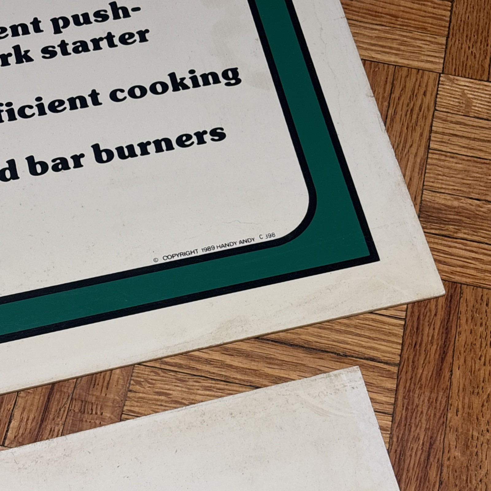1989 Central Hardware Vinyl Store Displays (2) – 47 3/4 x 19 3/4” – Grills