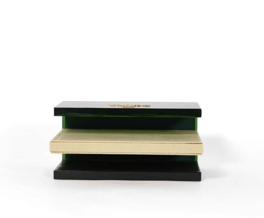 Rolex Magazine /Book Holder Acrylic And Leather Good Condition ~8 x 6 x 4 Inches