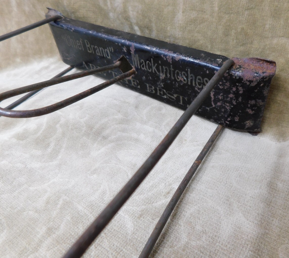 Antique “Chief Brand” MacKintoshes Advertising General Store Display Wall Rack