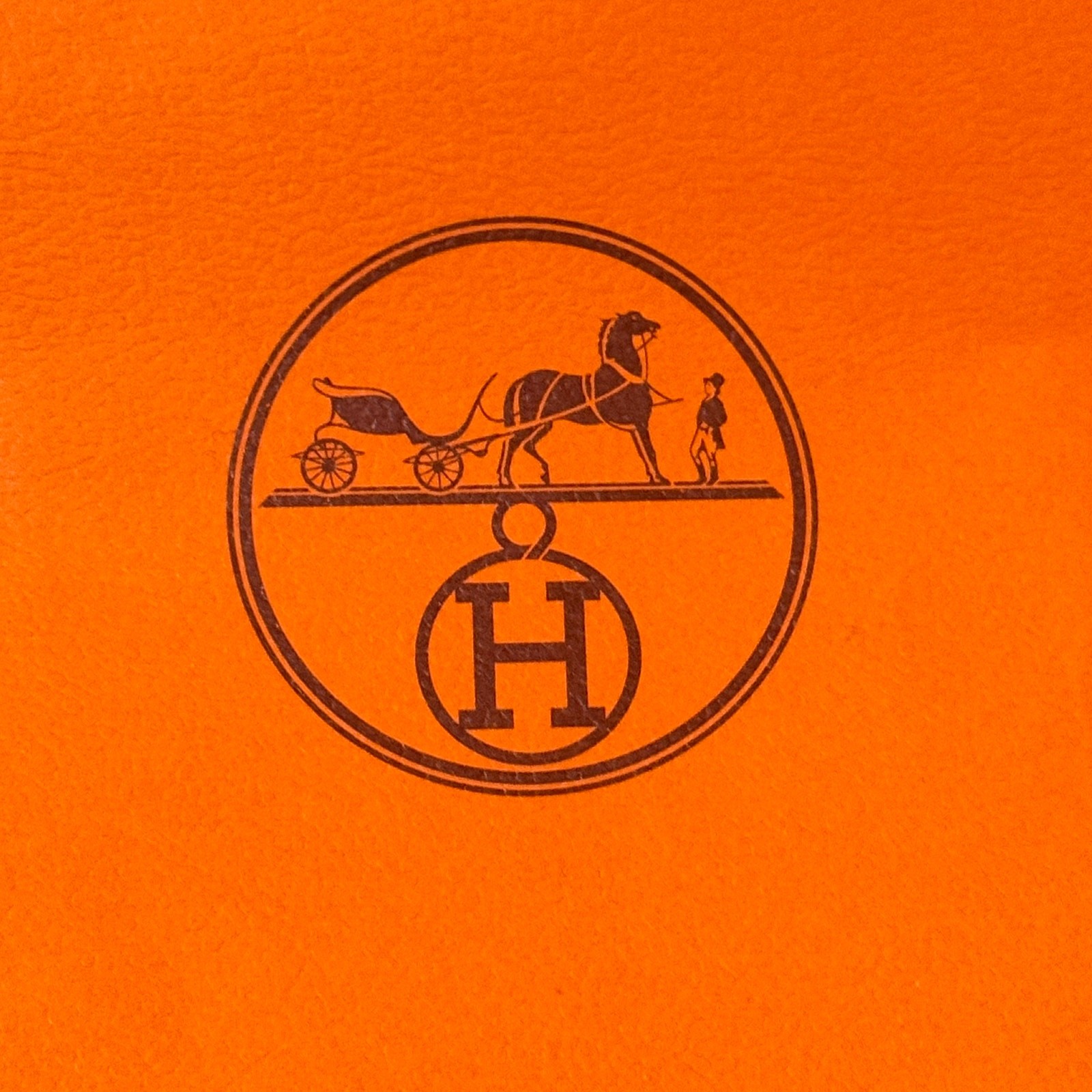 Authentic Hermès Orange Shopping Gift Bag Brown Rope Handles Paris 9″x 6″ Small