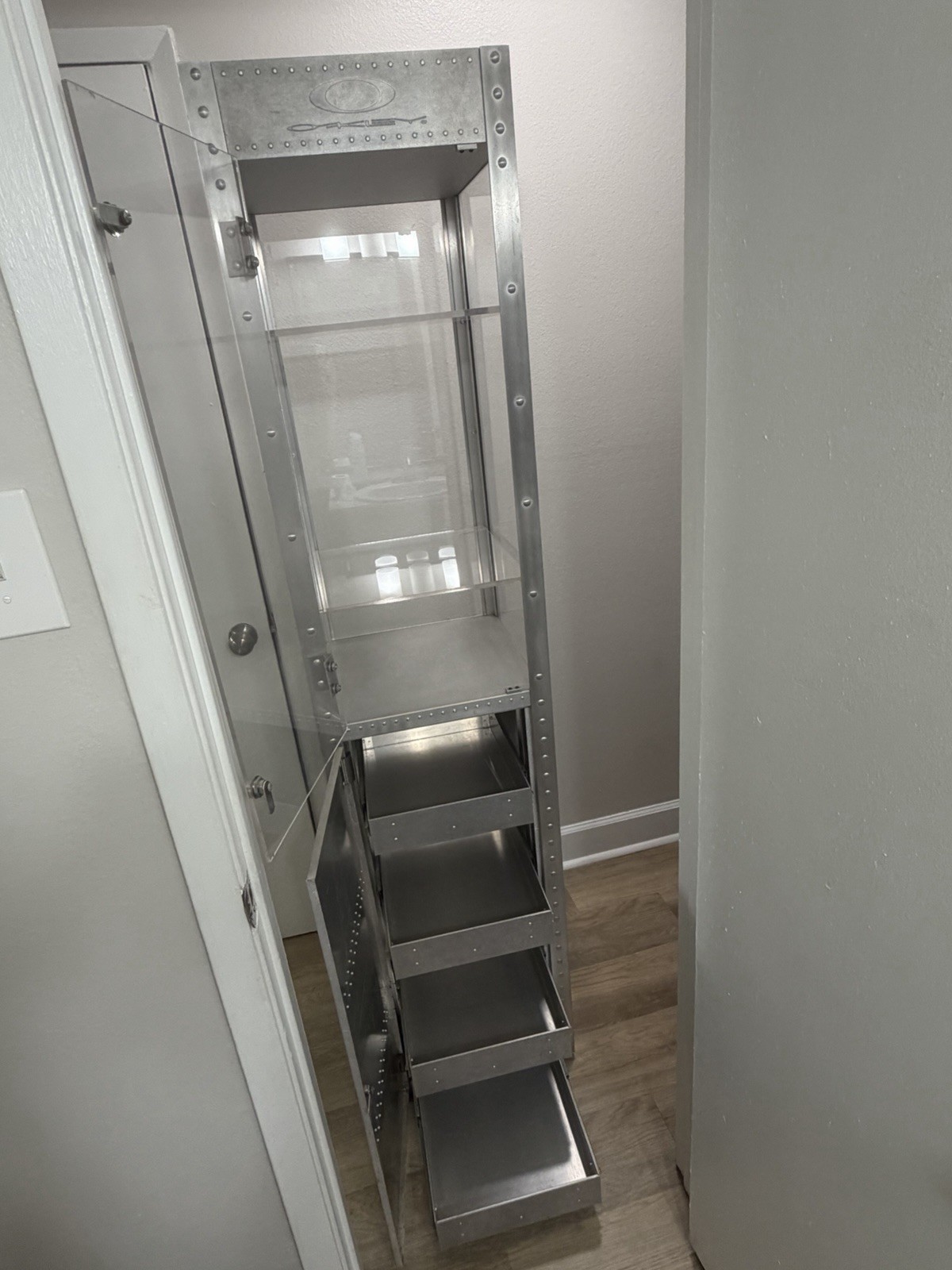 Oakley X-Metal Display Case Tower 1995-1999 Rare With Drawers, Plexiglass, Key