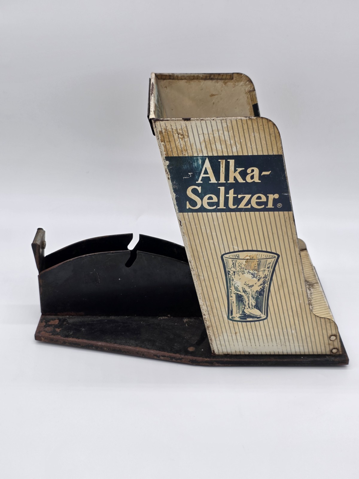 VTG Alka Seltzer Counter Top Display Sign w/ Product Bottles + 1 Box