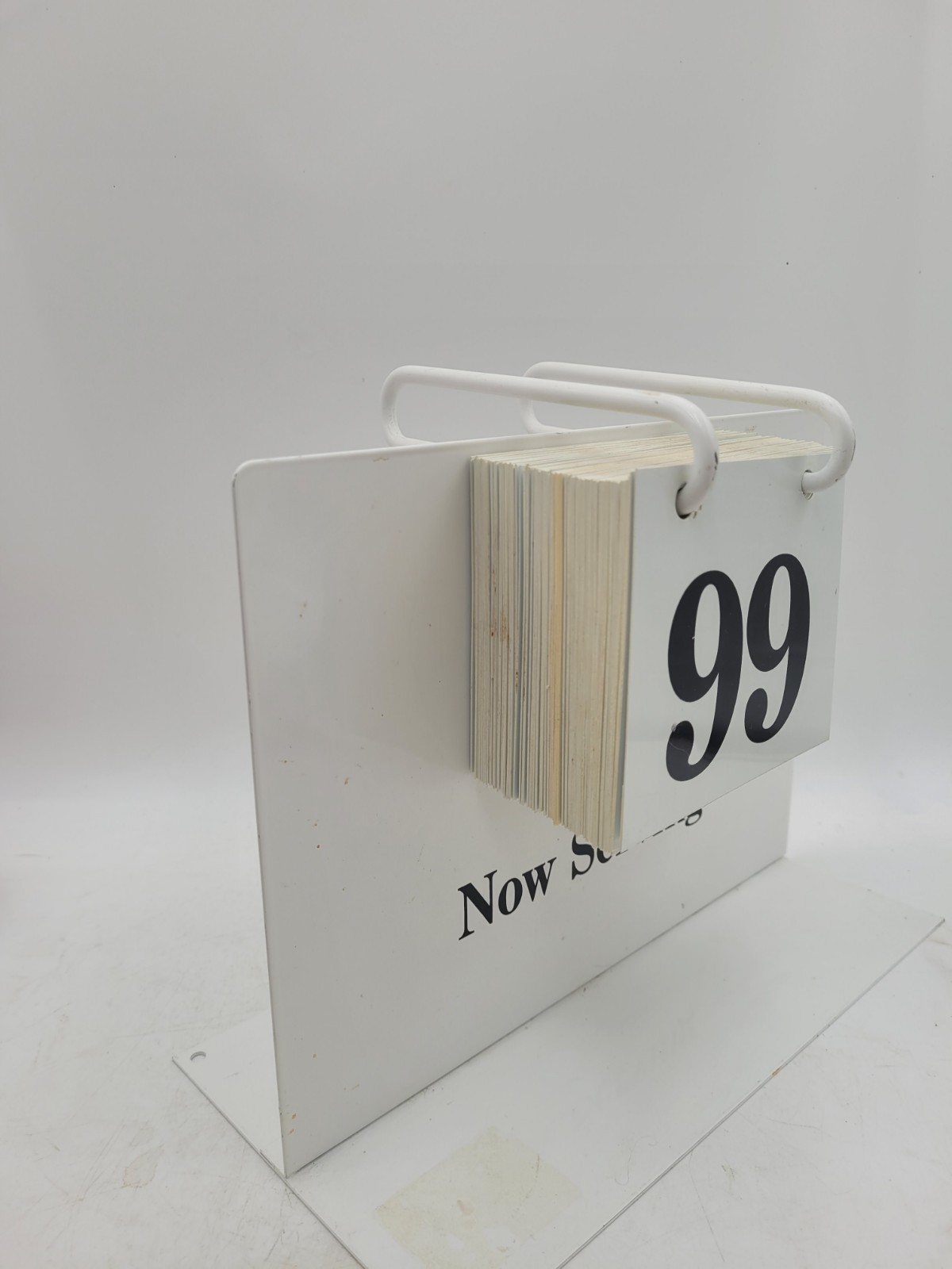 Vintage Now Serving Flip Number Stand 00-99 Restaurant Deli Bakery Queue Counter