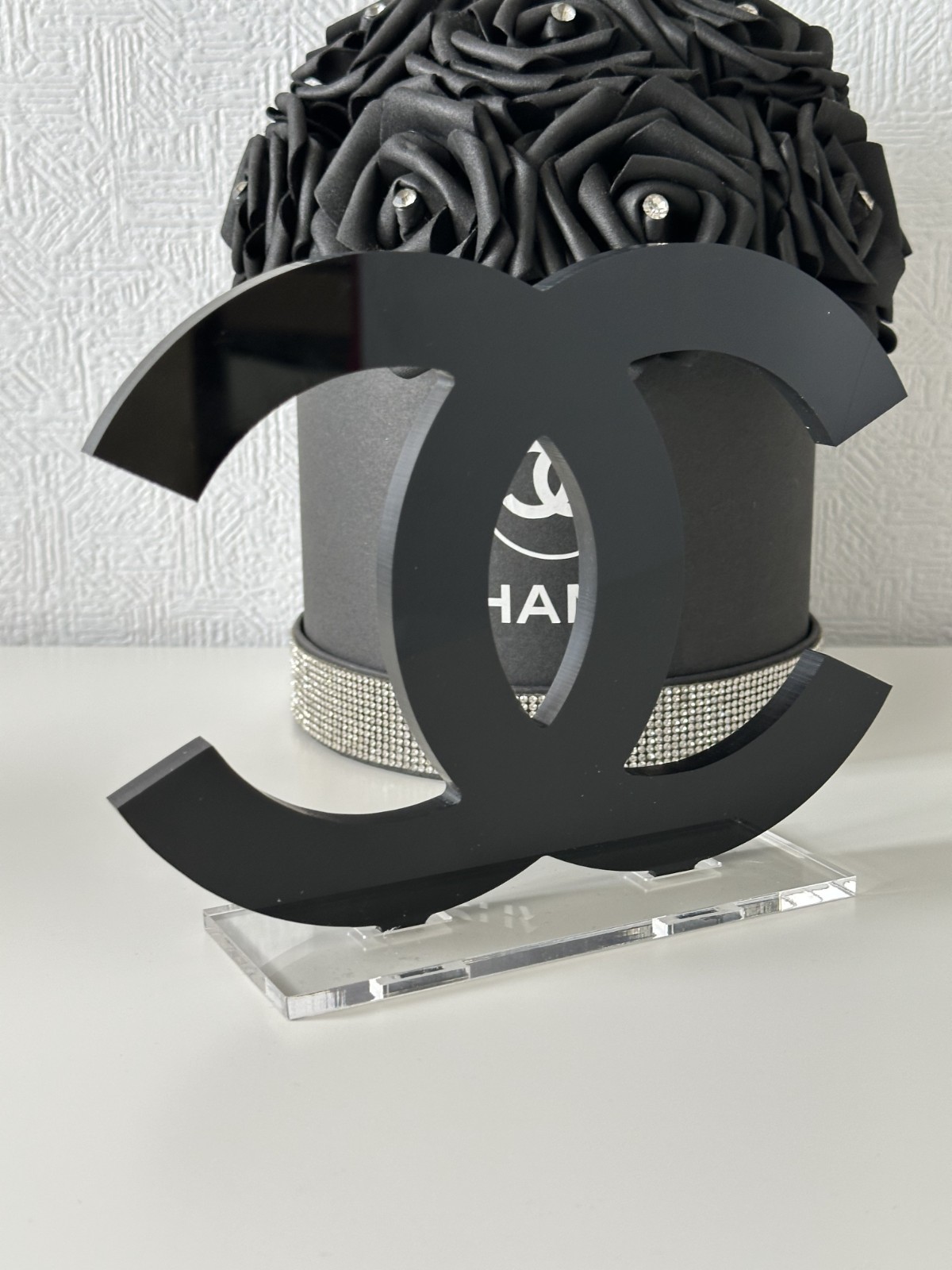 Chanel Logo Black Store Display CoCo Mark Logo Acrylic New