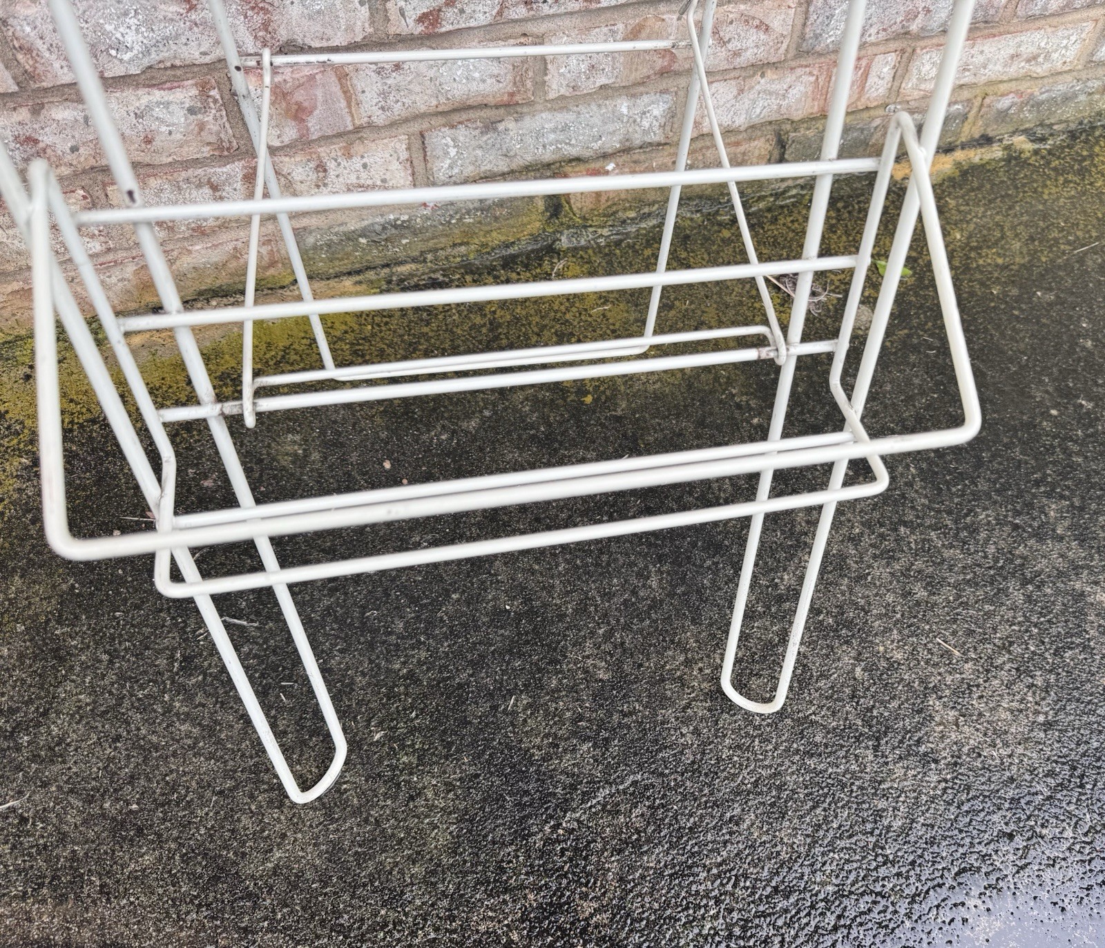 Vintage Tom’s Snacks Display Floor Rack Advertising General Store Wire Shelf