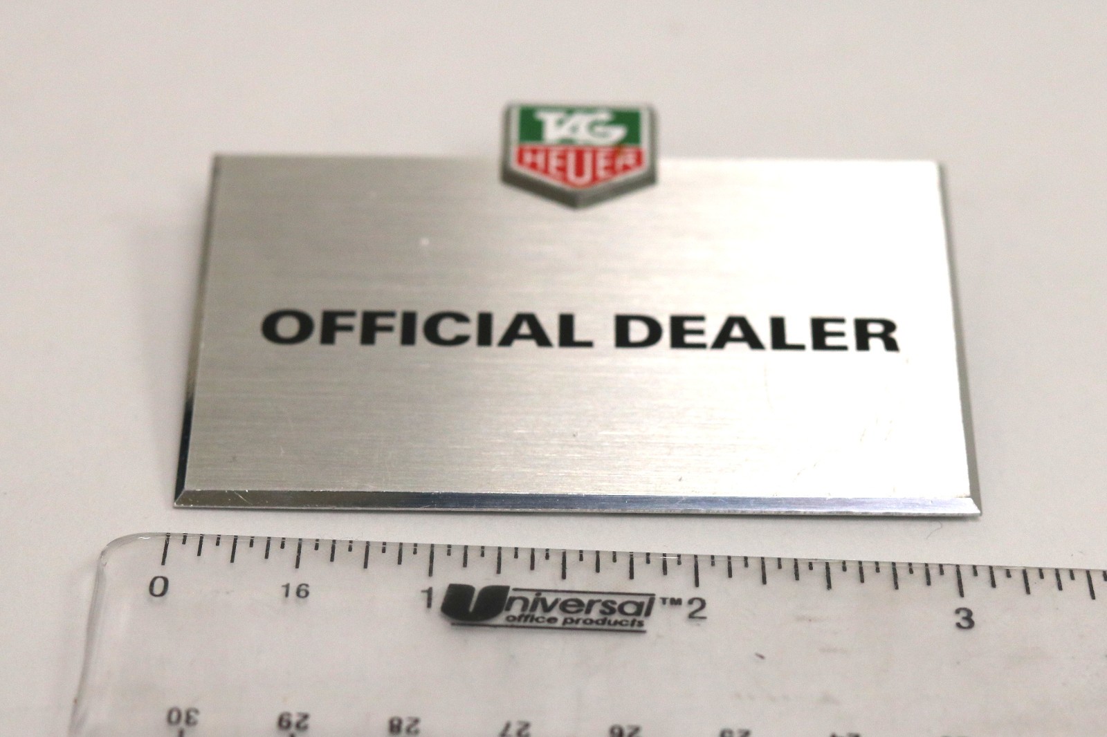 Authentic TAG Heuer Metal Swiss Store Display Sign Authorized Official Dealer