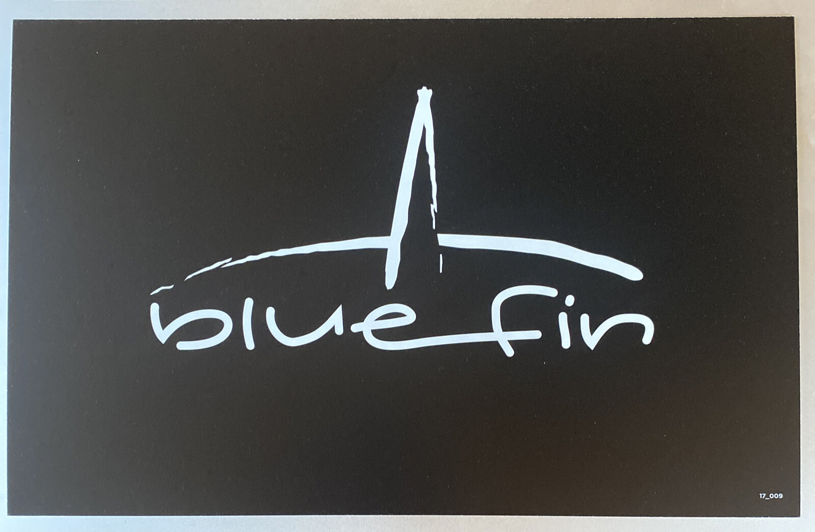 BLUE FIN 7″x11″ Department Store Display Shoe Brand Sign Black/White