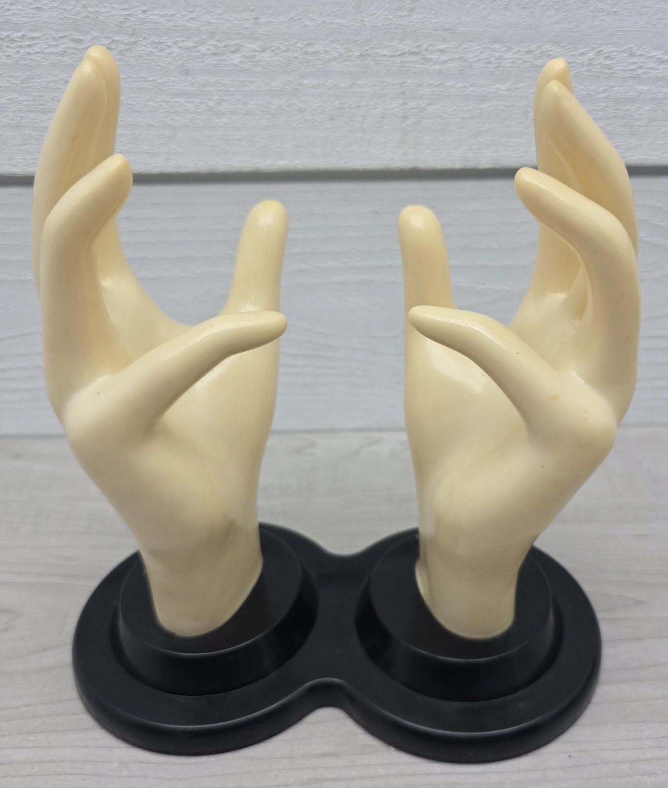 Vintage 1990 E&B Giftware Double Mannequin Hands Jewelry Display Ring Holder