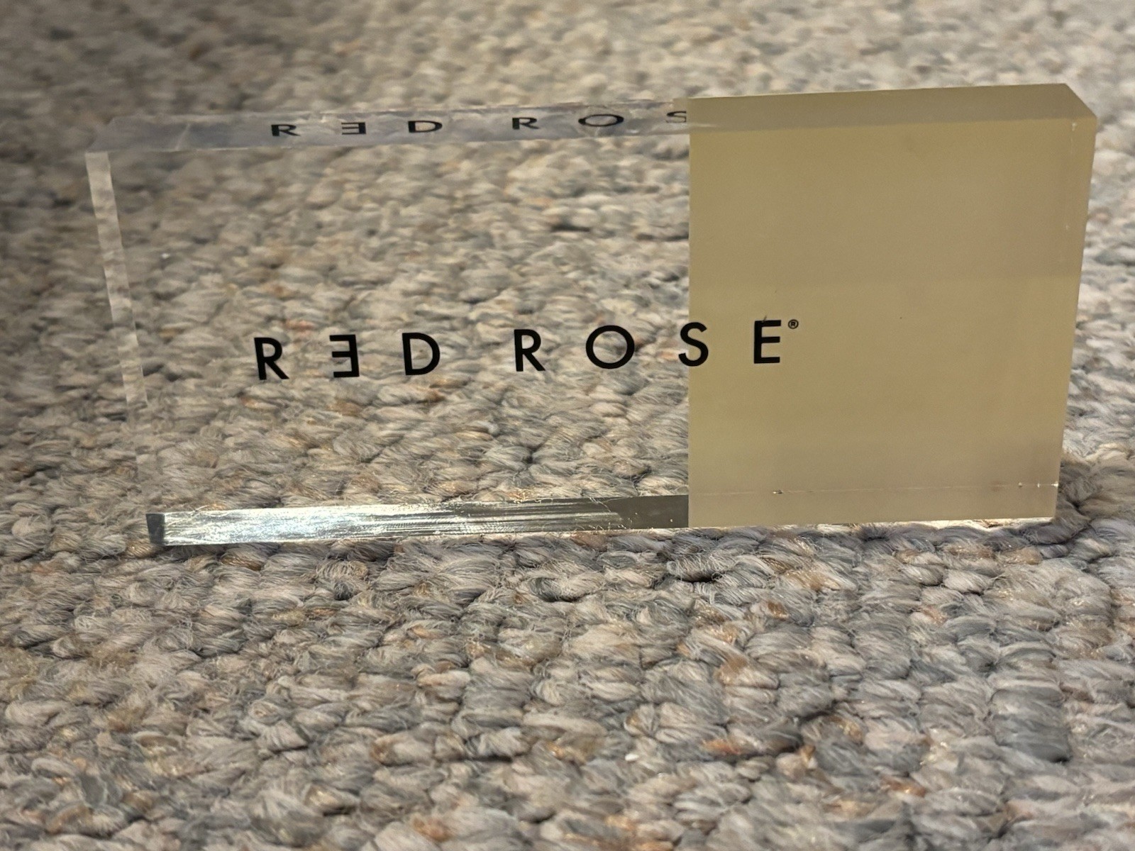 Red Rose Eyewear Acrylic Retail Display – Boutique Counter POP Sign