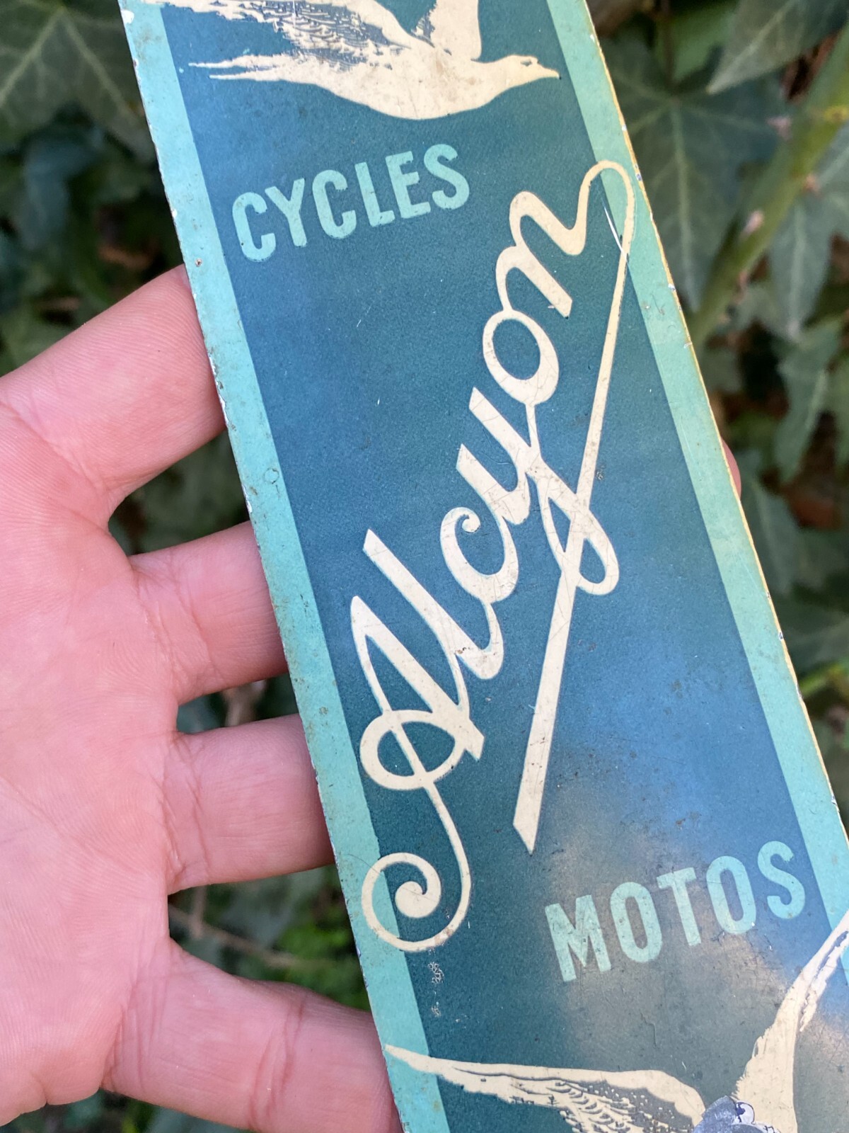 Rare Enamel Plaque Cycles ALCYON & Motos & Paris & Ancienne & France