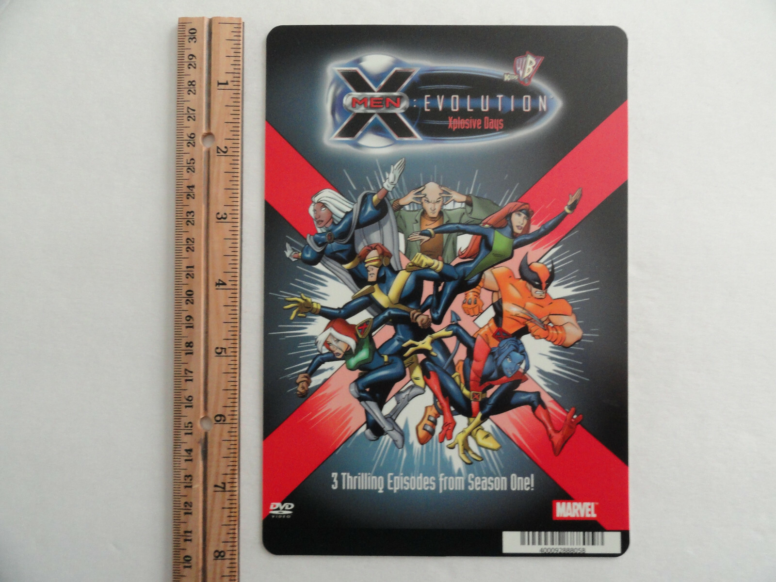 X-MEN EVOLUTION XPLOSIVE DAYS – BLOCKBUSTER VIDEO BACKER CARD 5″X8″ – NO MOVIE