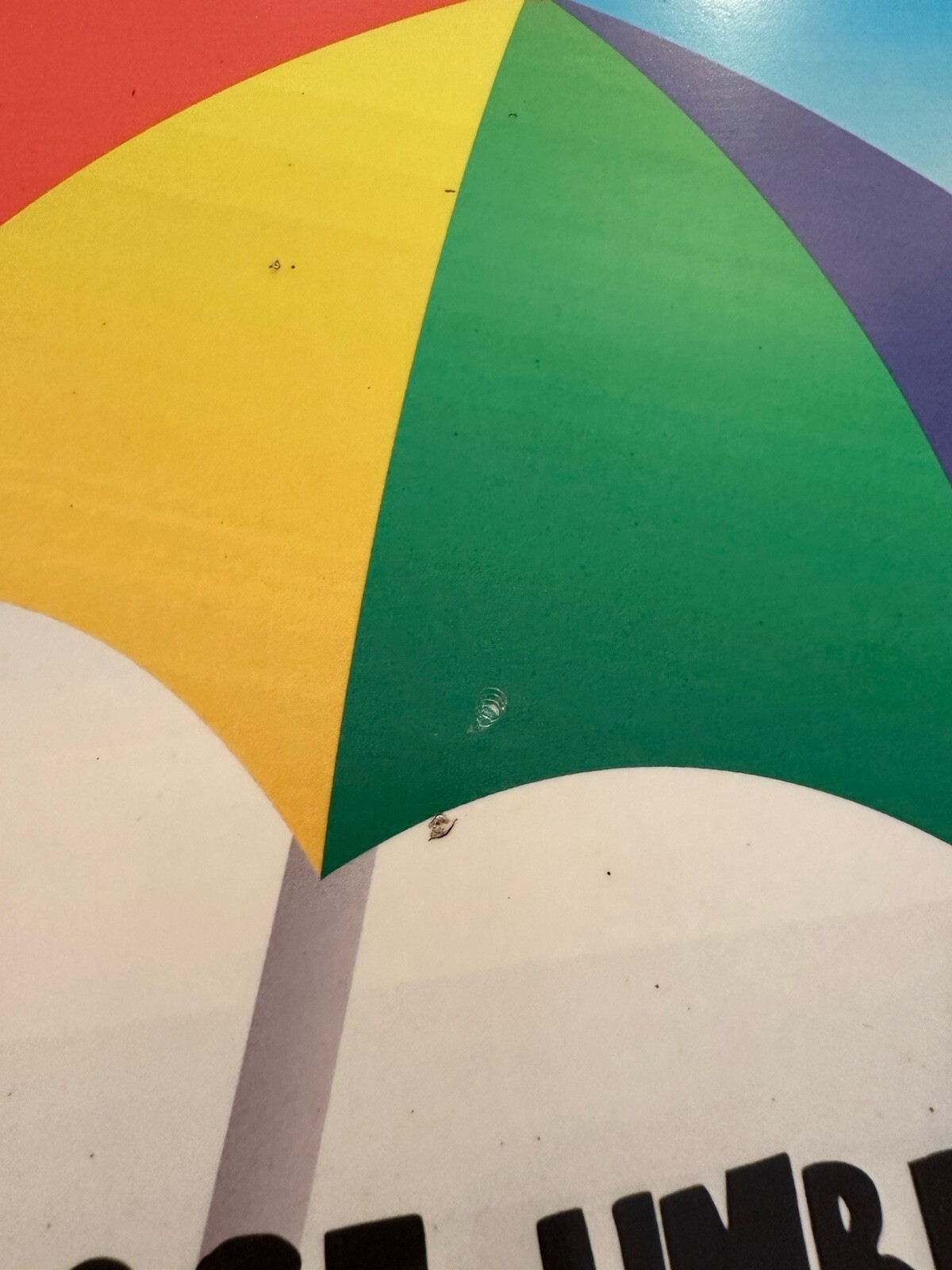 Vintage Close Umbrella Advertising Sign 12″ x 12″