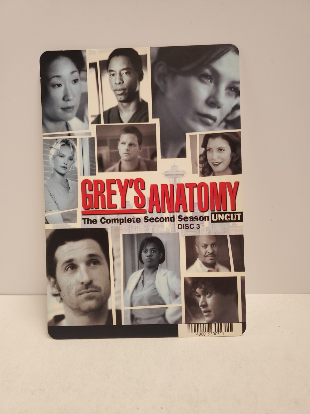 Grey’s Anatomy Season 2 Disc 3 BLOCKBUSTER DVD BACKER CARD ONLY 5.5″X8″