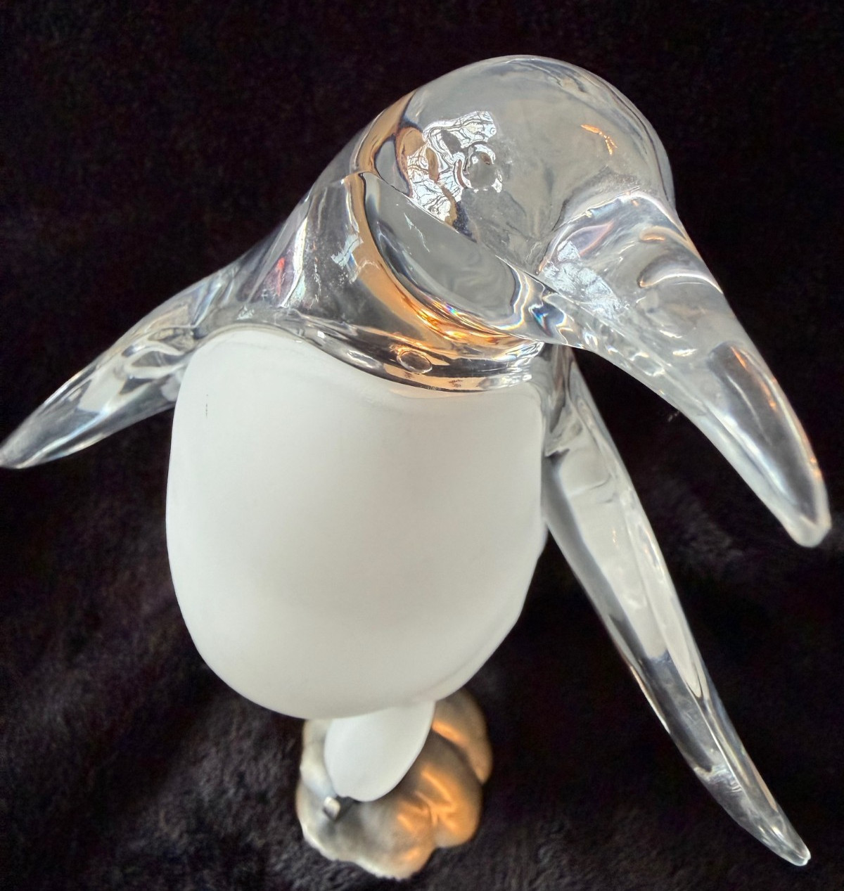 Vintage Lucite Penguin On Ice Skates MCM 8.5″ Beautiful – Movie TV Prop