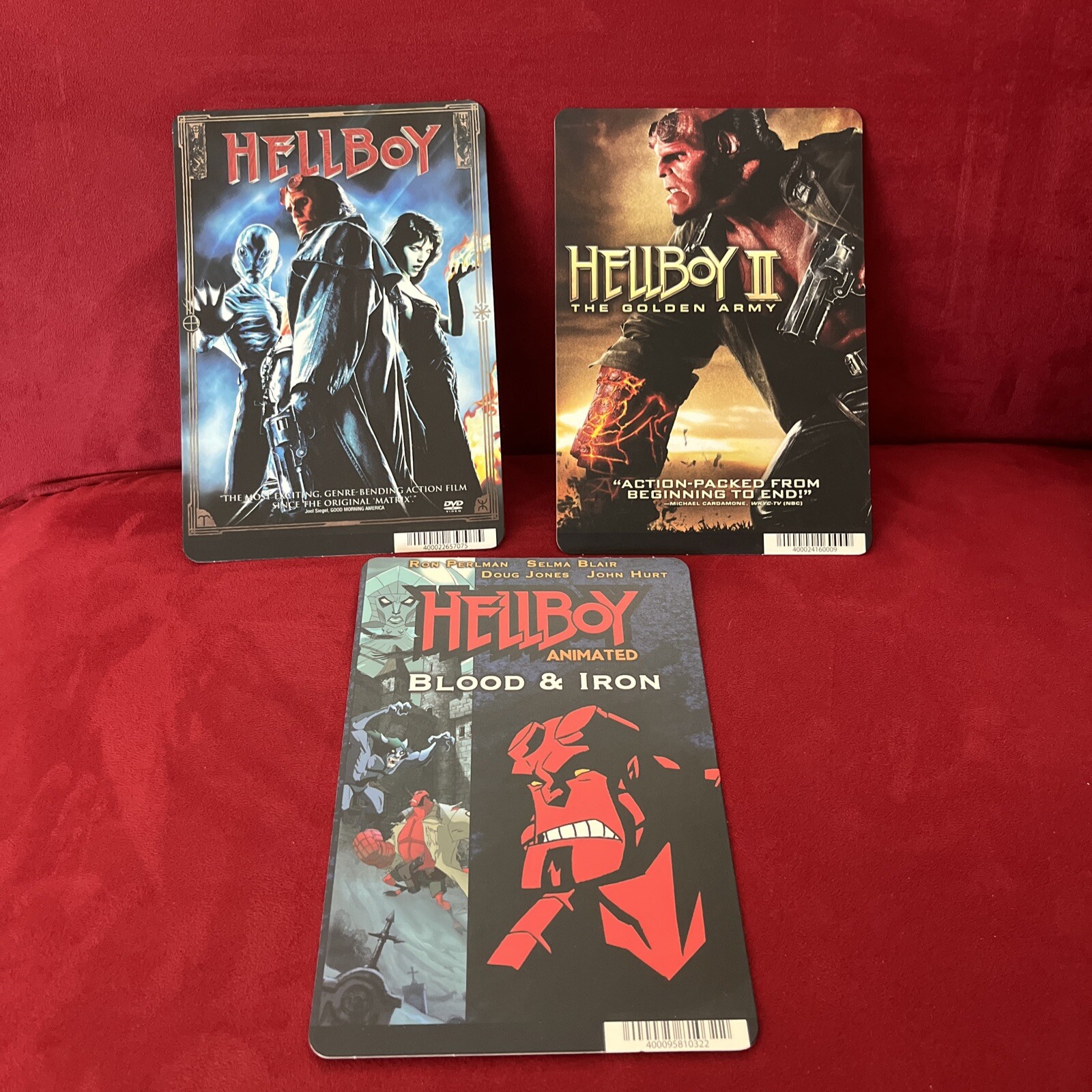 Blockbuster Movie Backer Card Mini Poster Art 5.5” x 8” Hell Boy Lot Of 3