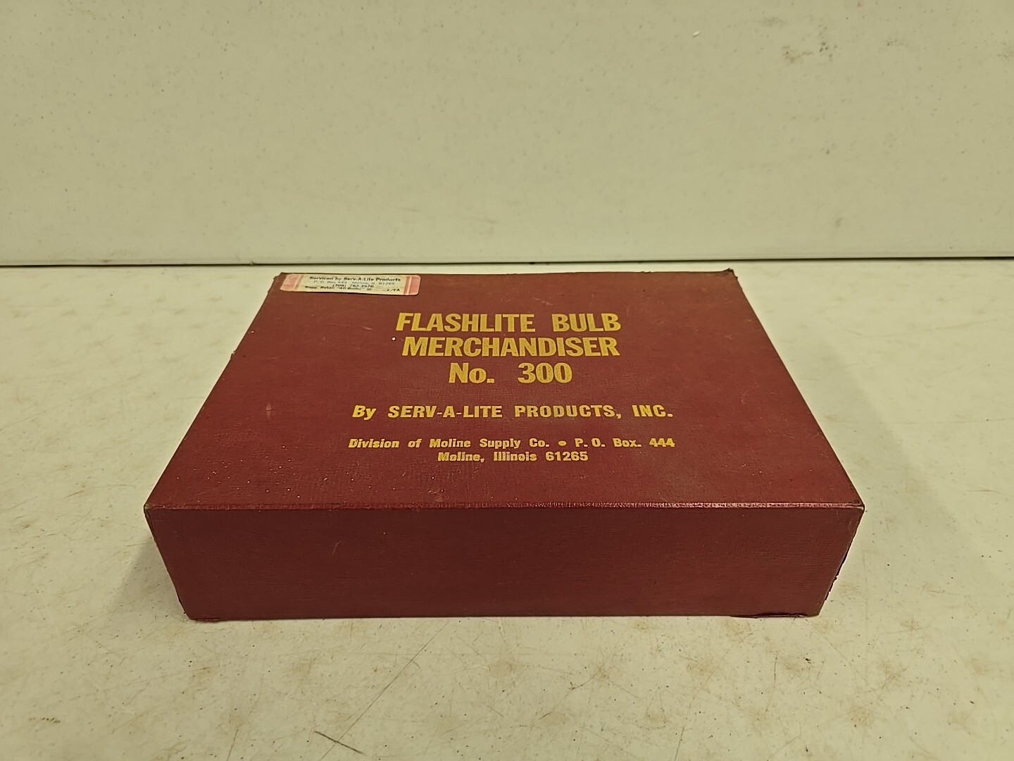 Vintage Serv-a-lite Moline IL Flashlight Bulb Merchandiser No. 300 Store Display