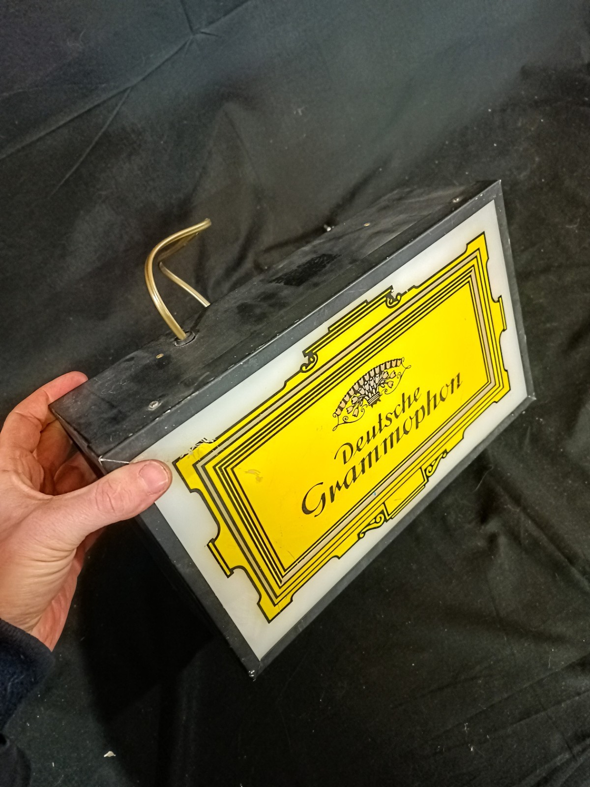 Antique Deutsche Grammophon Neon Light Sign 1970s 900s Advertising Sign