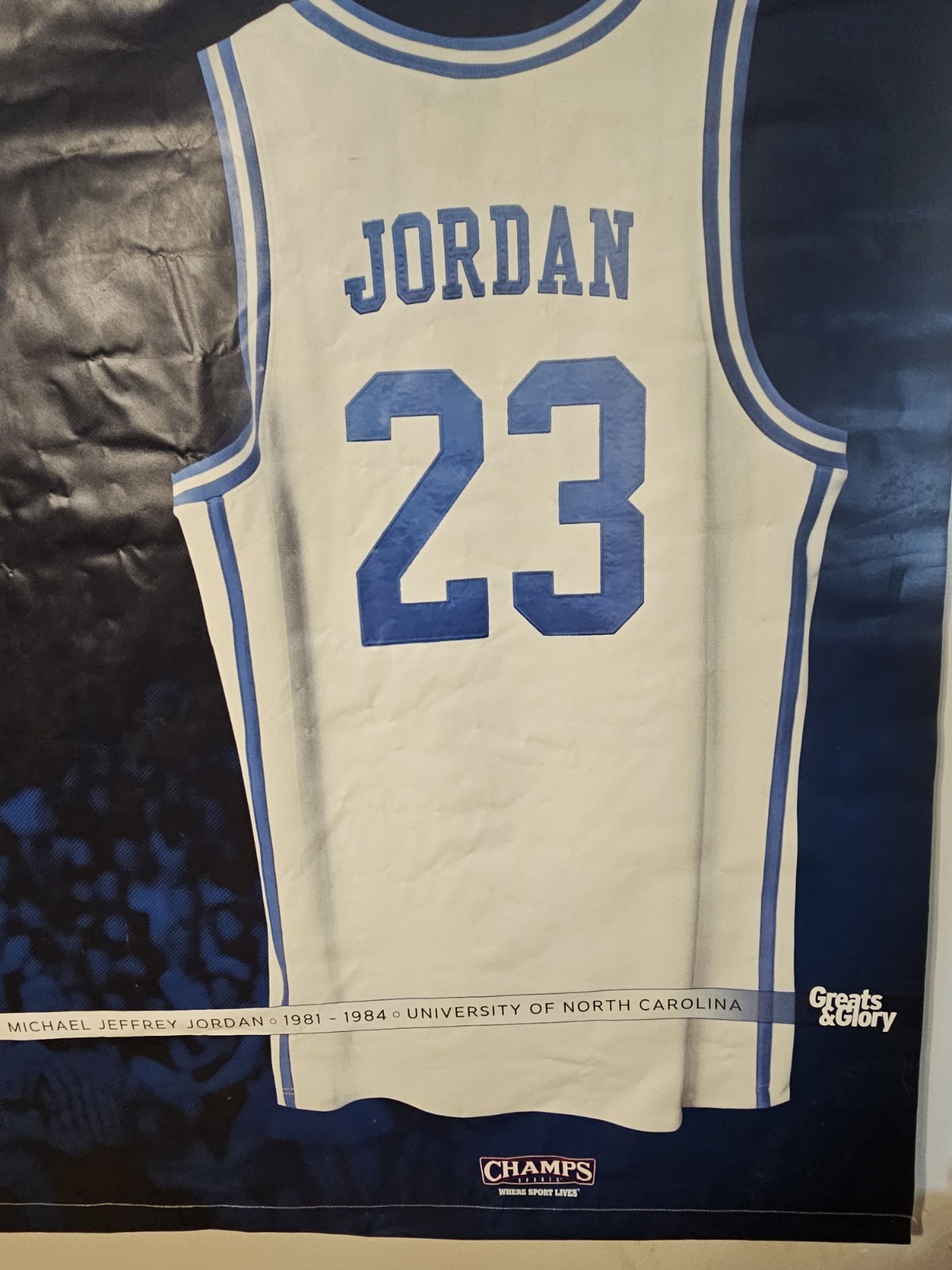 Michael Jordan Greats And Glory UNC Champs Sneakers Advertising Vinyl Banner