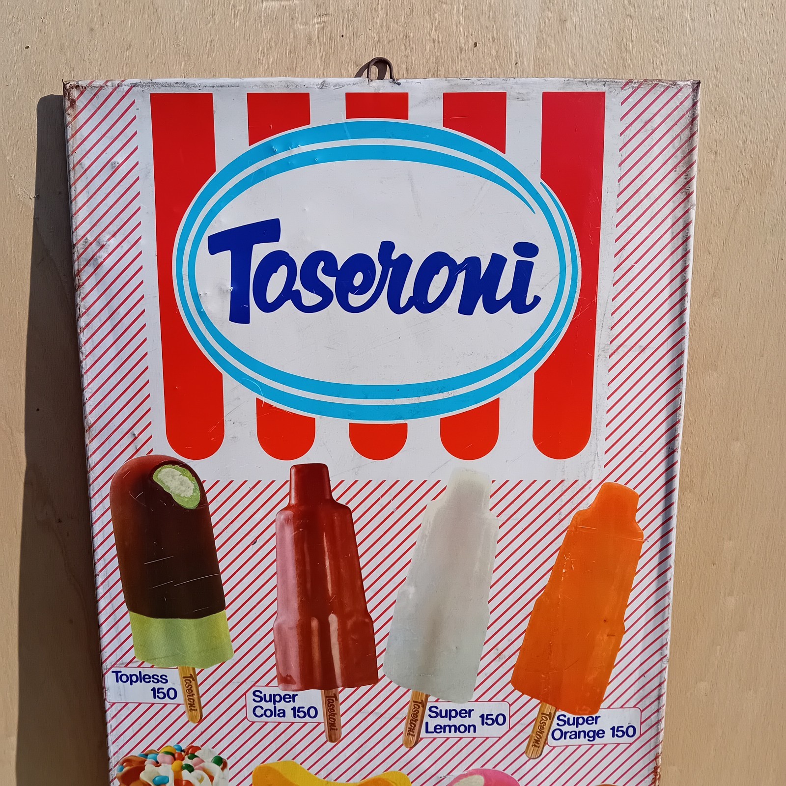 Toseroni Ice Cream Table Sign