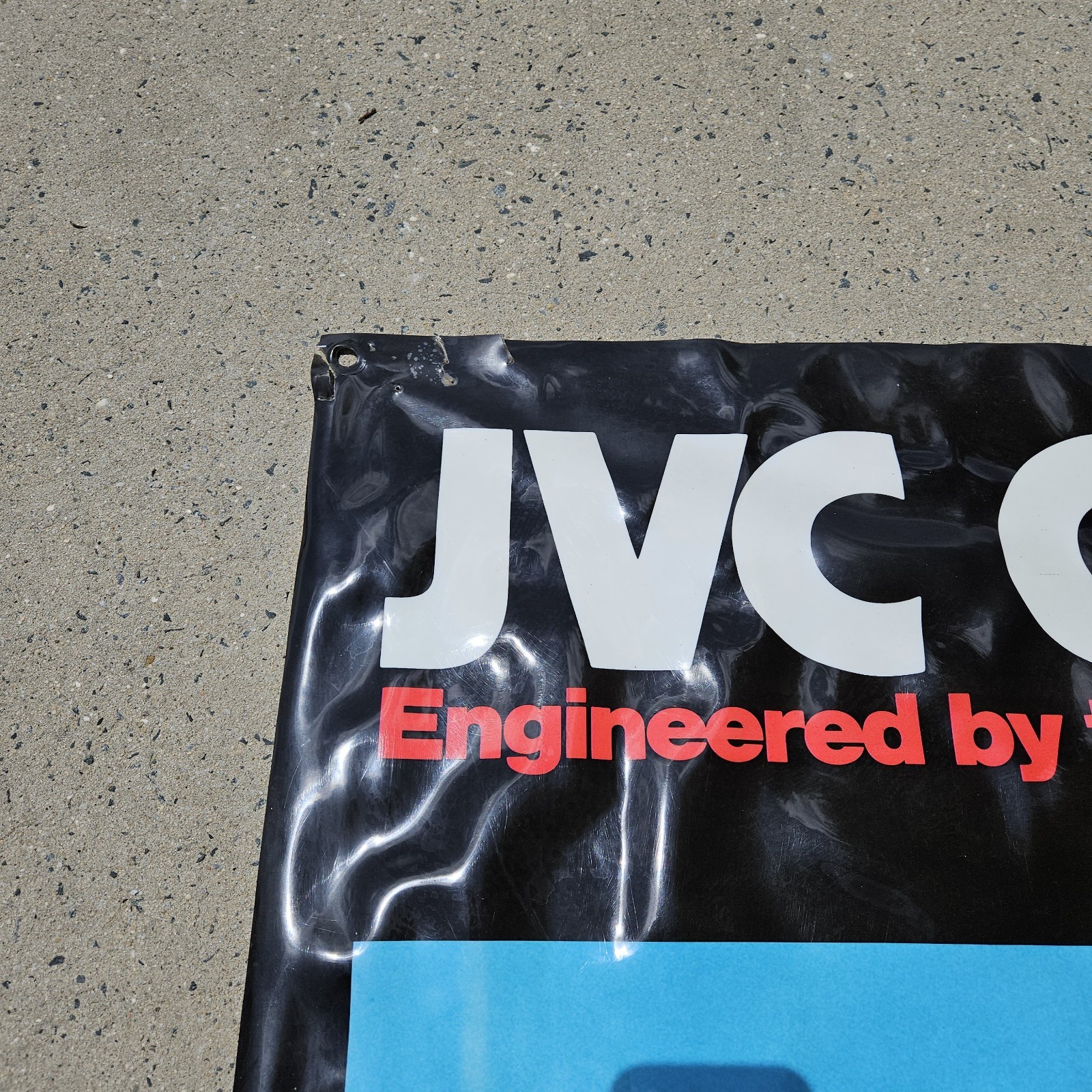 Vintage JVC Car Audio Store Display Vinyl Poster Drag Car 36″ X 50″ Man Cave
