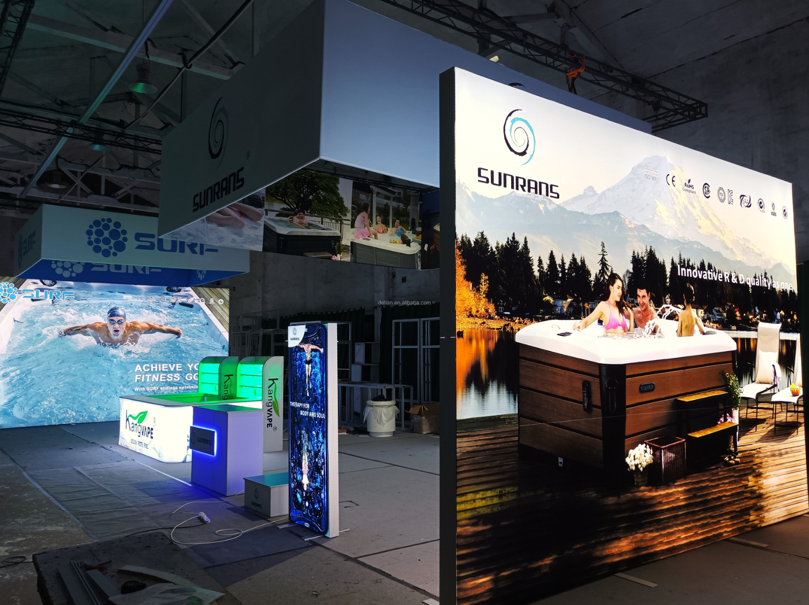 Custom SEG Led Light Box Fabric Trade Show Led Backdrop Exhibition Display Booth