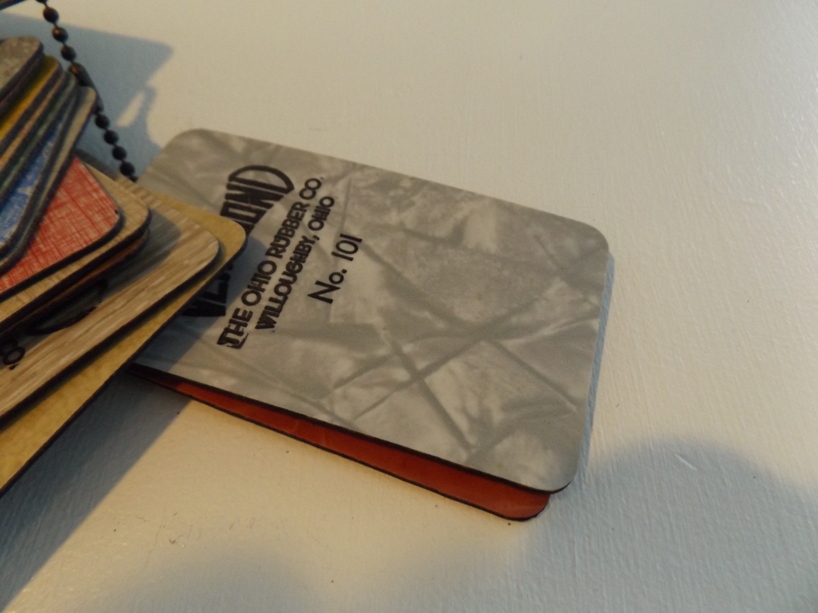 VINTAGE MCM SALESMAN SAMPLE VERSIBOND OHIO RUBBER COMPANY WILLOUGHBY OHIO