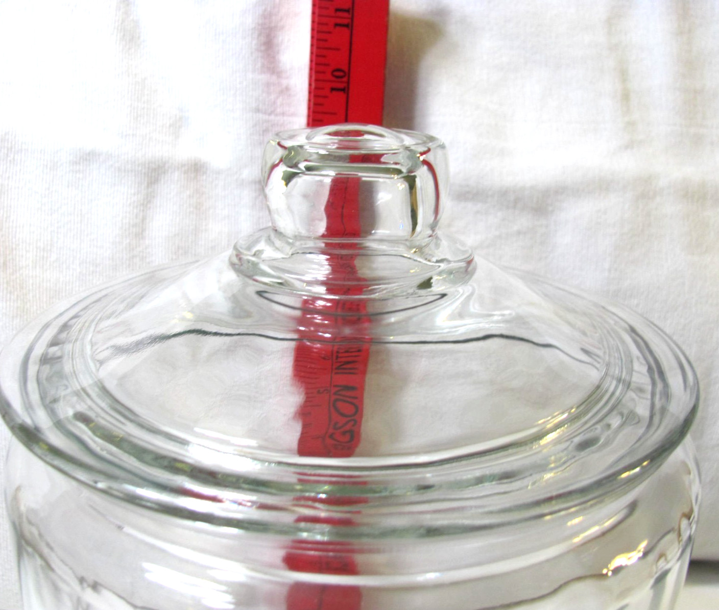 VTG Little Debbie Snack Cakes Countertop Glass Jar Advertising Display w/ Lid