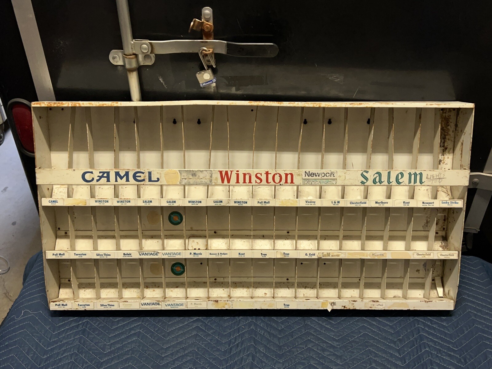 Vintage Camel Winston Salem Metal Gas Station Cigarette Sales Dispenser Display