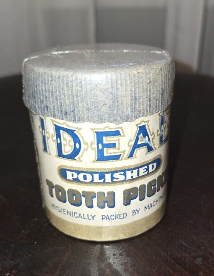 Antique Vintage Empty IDEAL TOOTHPICK Store Container