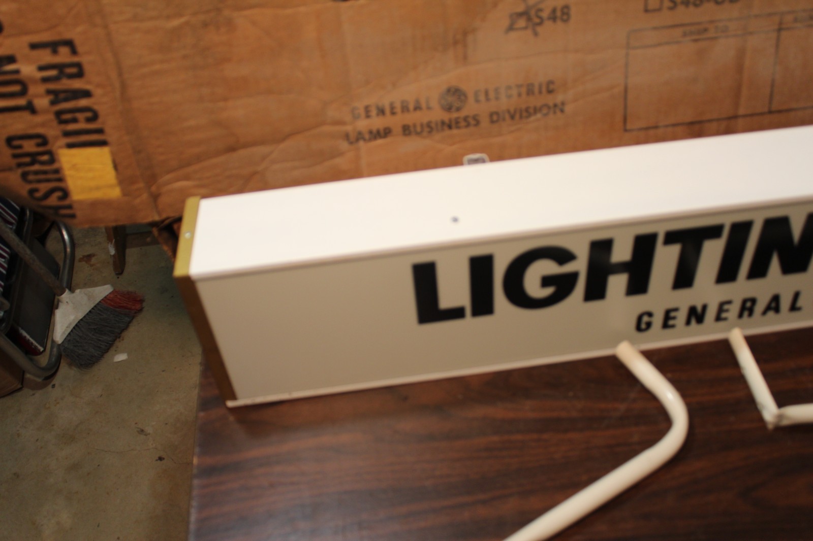 Vintage NOS 4 Ft. GE Lighting Center Sign General Electric Store Unlighted