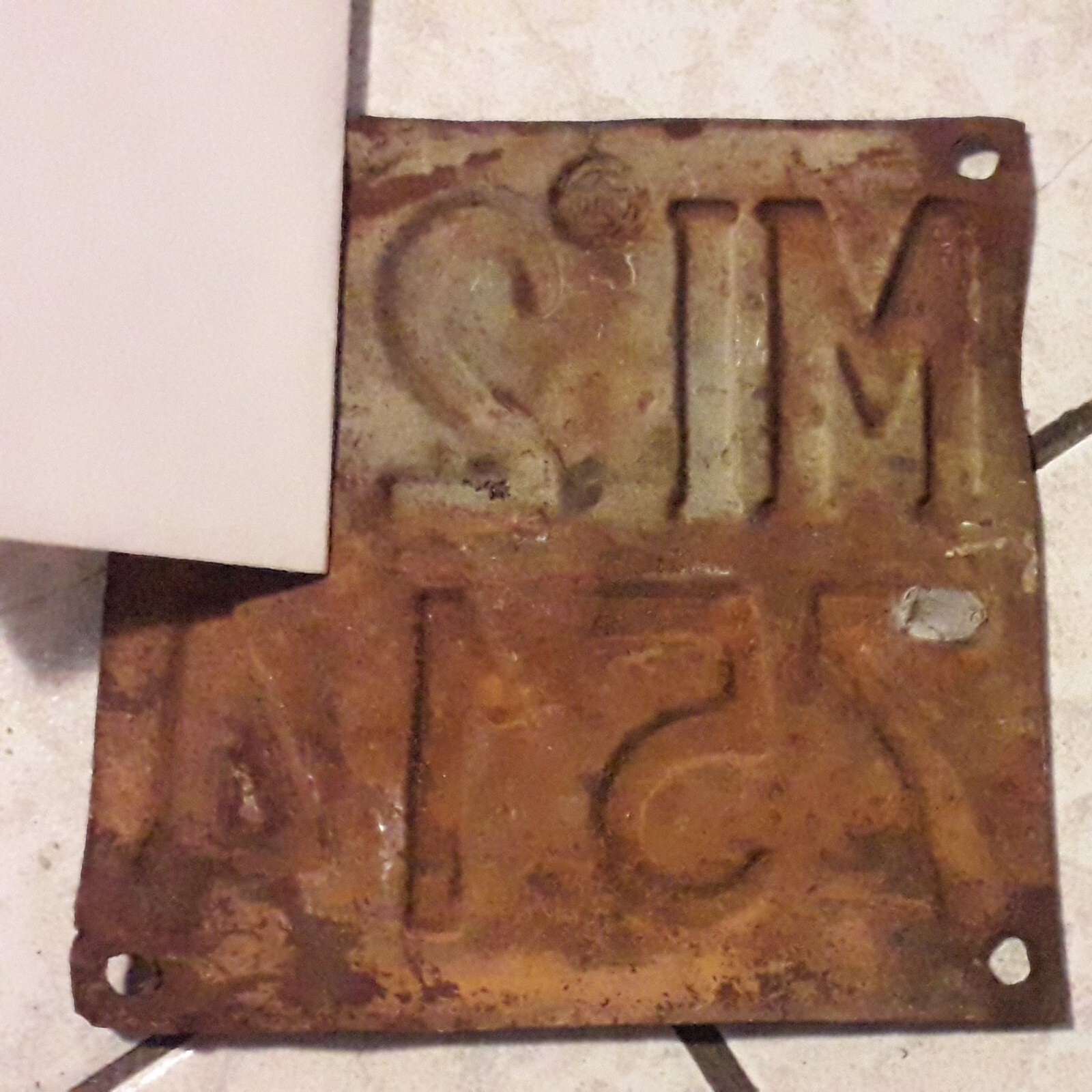 SHEET METAL PLATE 1950s/60s MOTORCYCLE – VINTAGE CAR