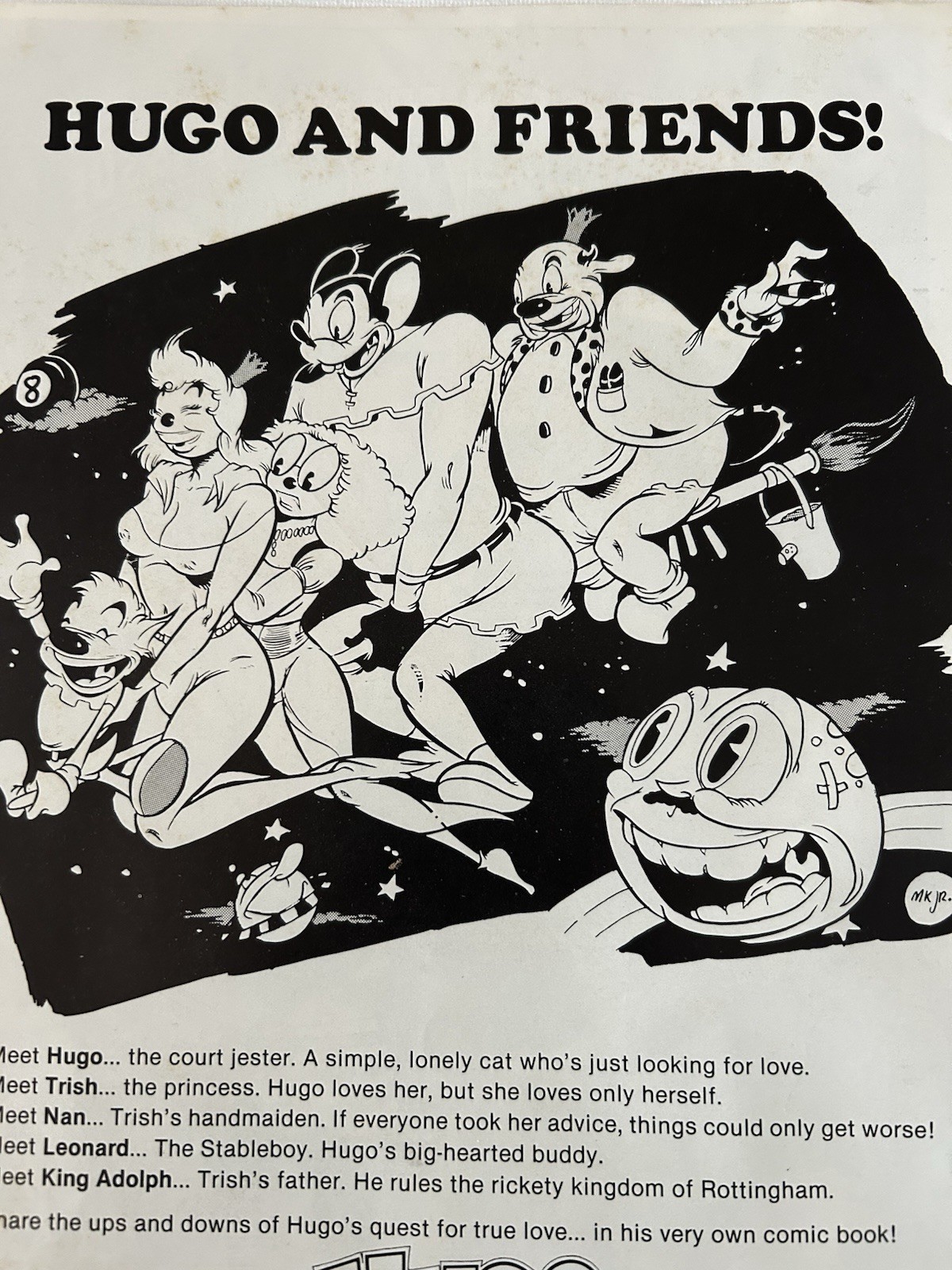 Omega Men Promotional Two Sided Insert Page (1982) Hugo On Reverse