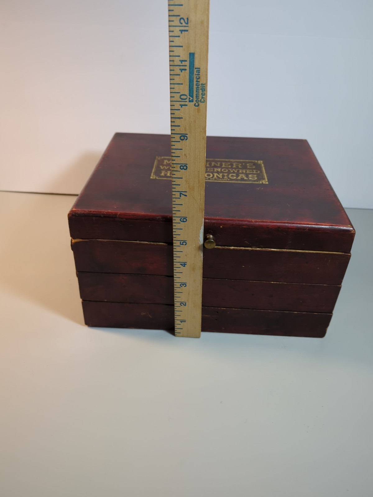 Antique M. Hohner Harmonica Store Display Case Box Advertisement Vintage Germany