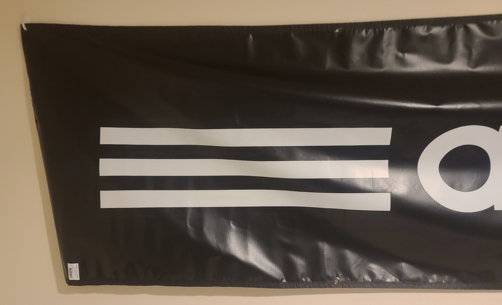 Black & White Adidas Vinyl Store Advertising Double Sided Wall Banner 33″ X 119″