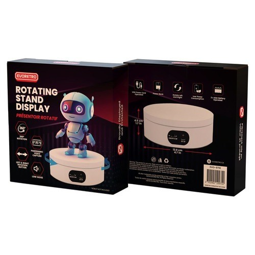 EVORETRO Evoretro 360 Degrees Automatic Rotating Display (12 Cm) 2025