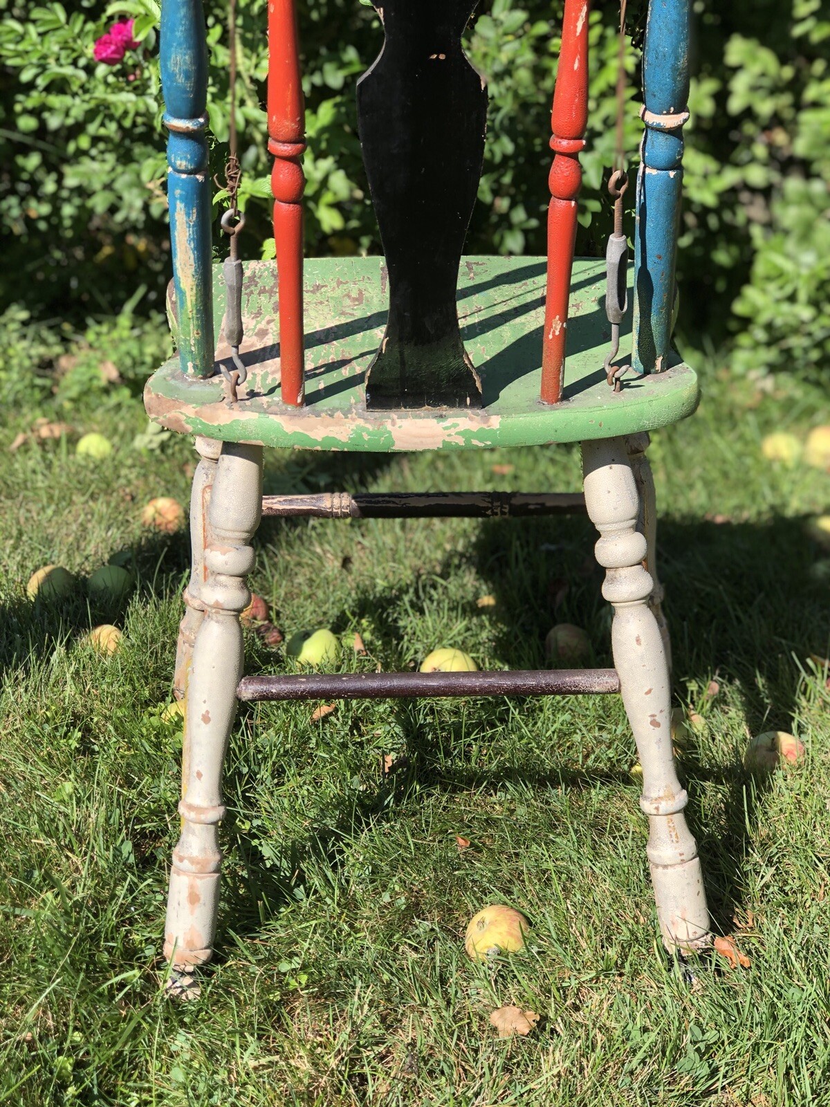 Rare Wonderful Turn Of The Century Seldom Seen Enamel Paint Advertising Chair