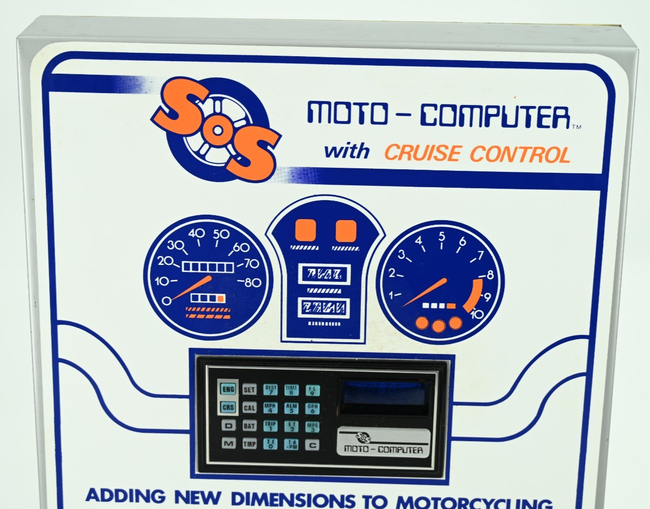 Vintage RARE SOS Moto-Computer Advertising Dealership Display