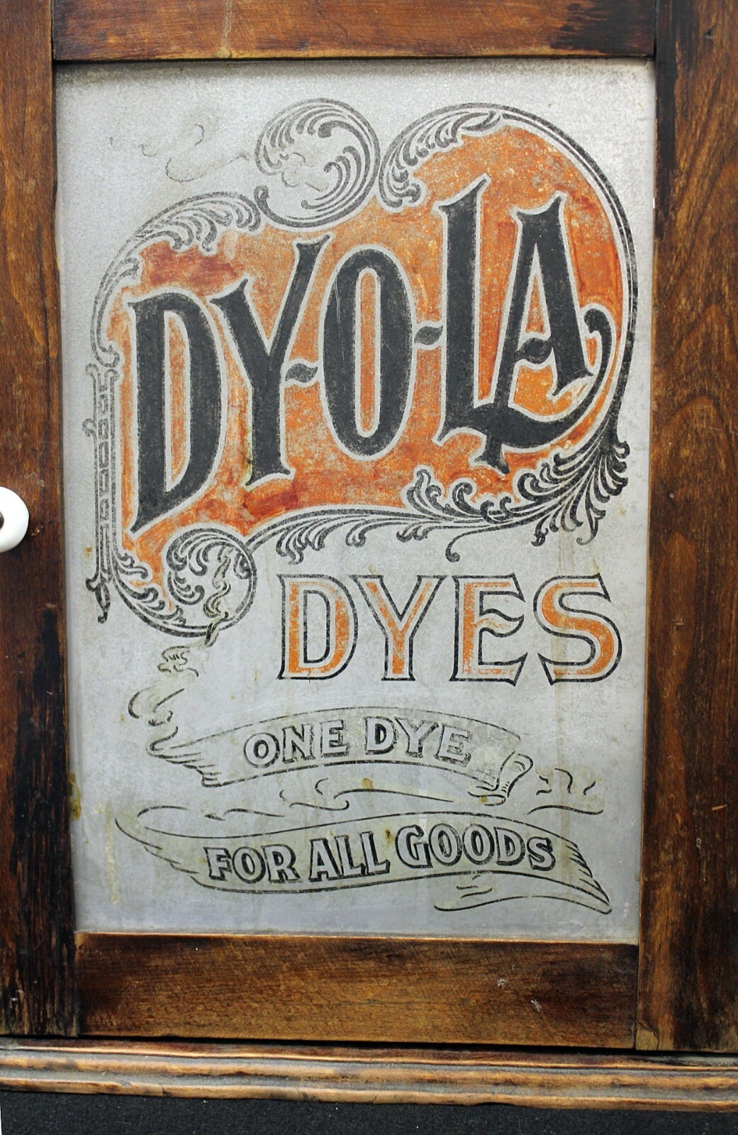 DY-O-LA Dye Store Display Case & 73 Packets Of Dye, Various Colors, c. 1890-1910