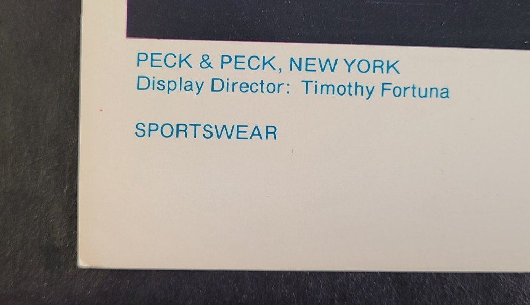 1975 PECK & PECK, NY WINDOW DISPLAY PHOTO PRINT IMPENETRABLE JUNGLE