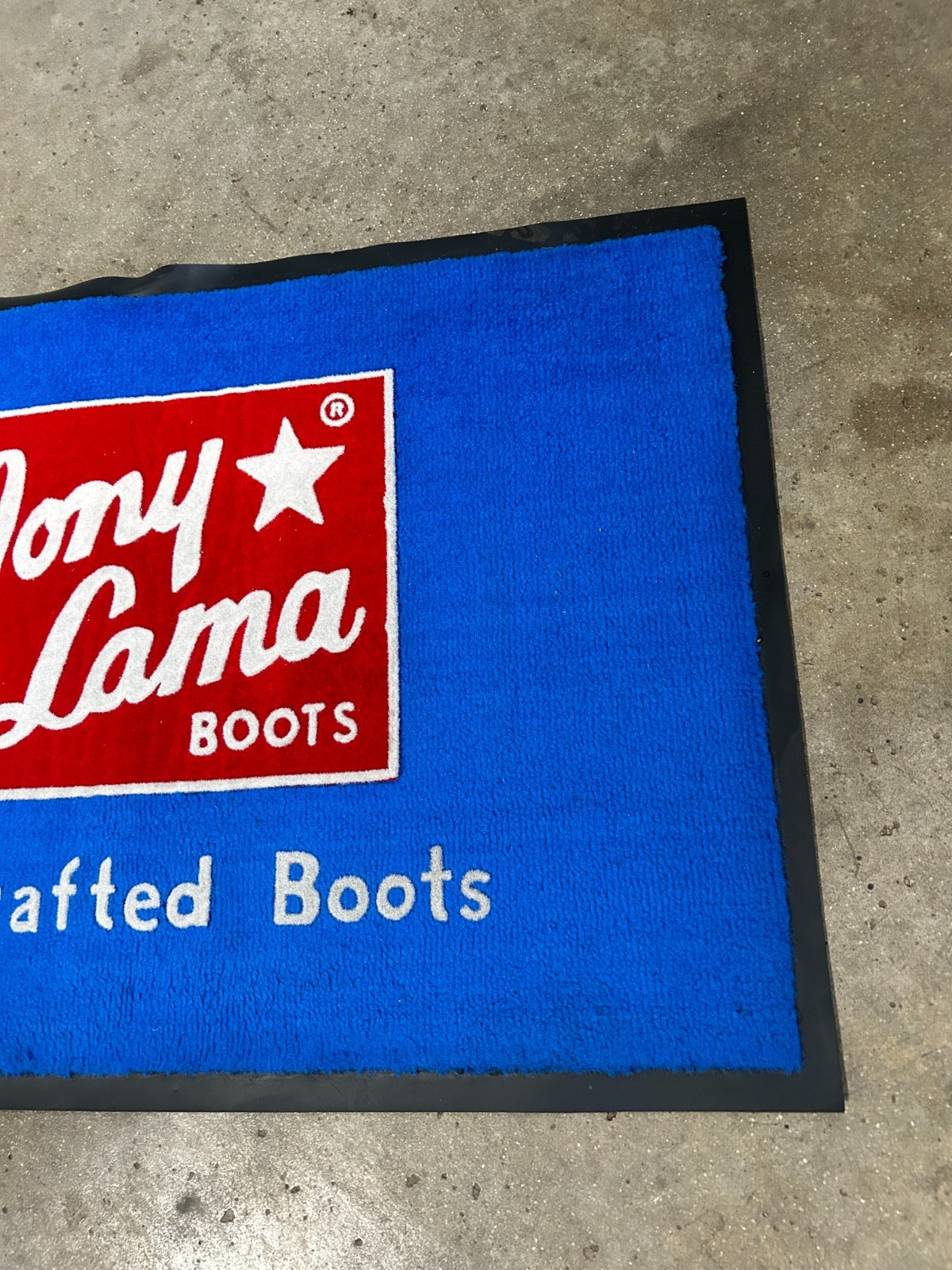 Vintage Tony Lama Mat Boots Advertisement Floor Mat Rug Sign Store Display