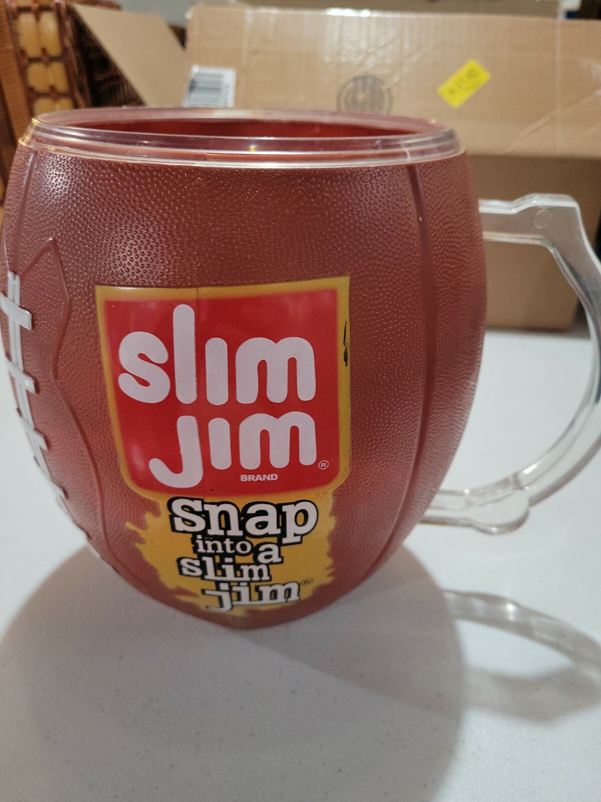 Slim Jim Large Plastic Football Store Display Cup / Mug / Bowl